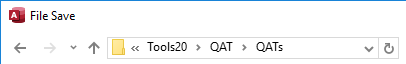 Folder for QAT customization file