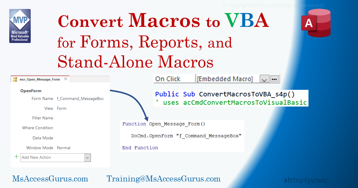 Macros can be hard to see, VBA is much easier