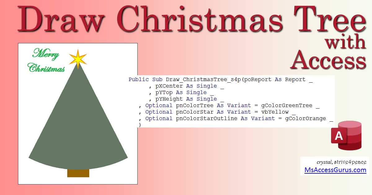 Show a Christmas Tree on an Access report