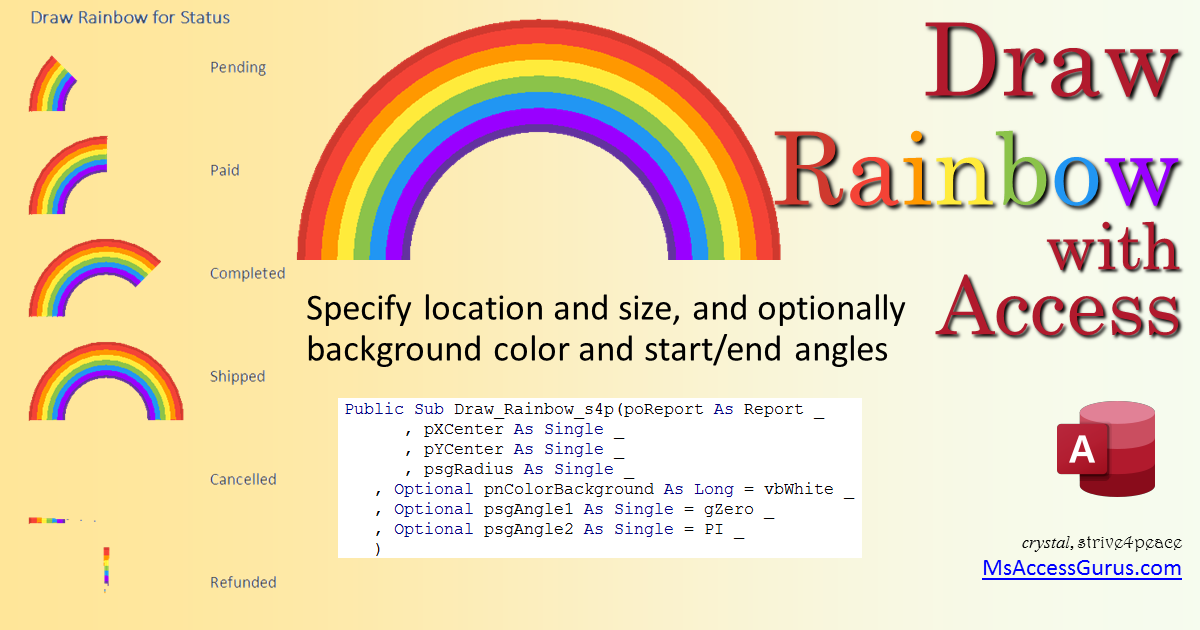 Show a Rainbow on an Access report
