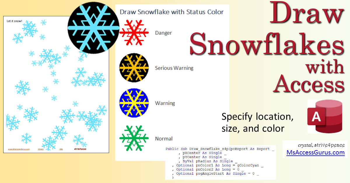 Show Snowflakes on an Access report