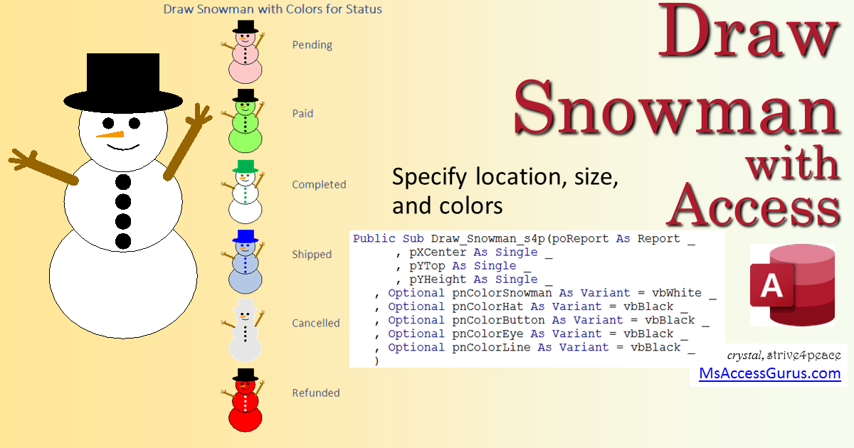 Show a Snowman on an Access report