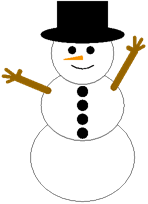cyan Snowman on black background drawn by Access
