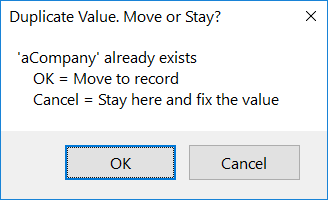 custom error message for duplicate value is friendly