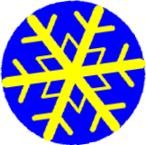 image - Yellow snowflake on blue drawn on an Access report by VBA