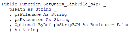 VBA to make an Access query that links to a text file